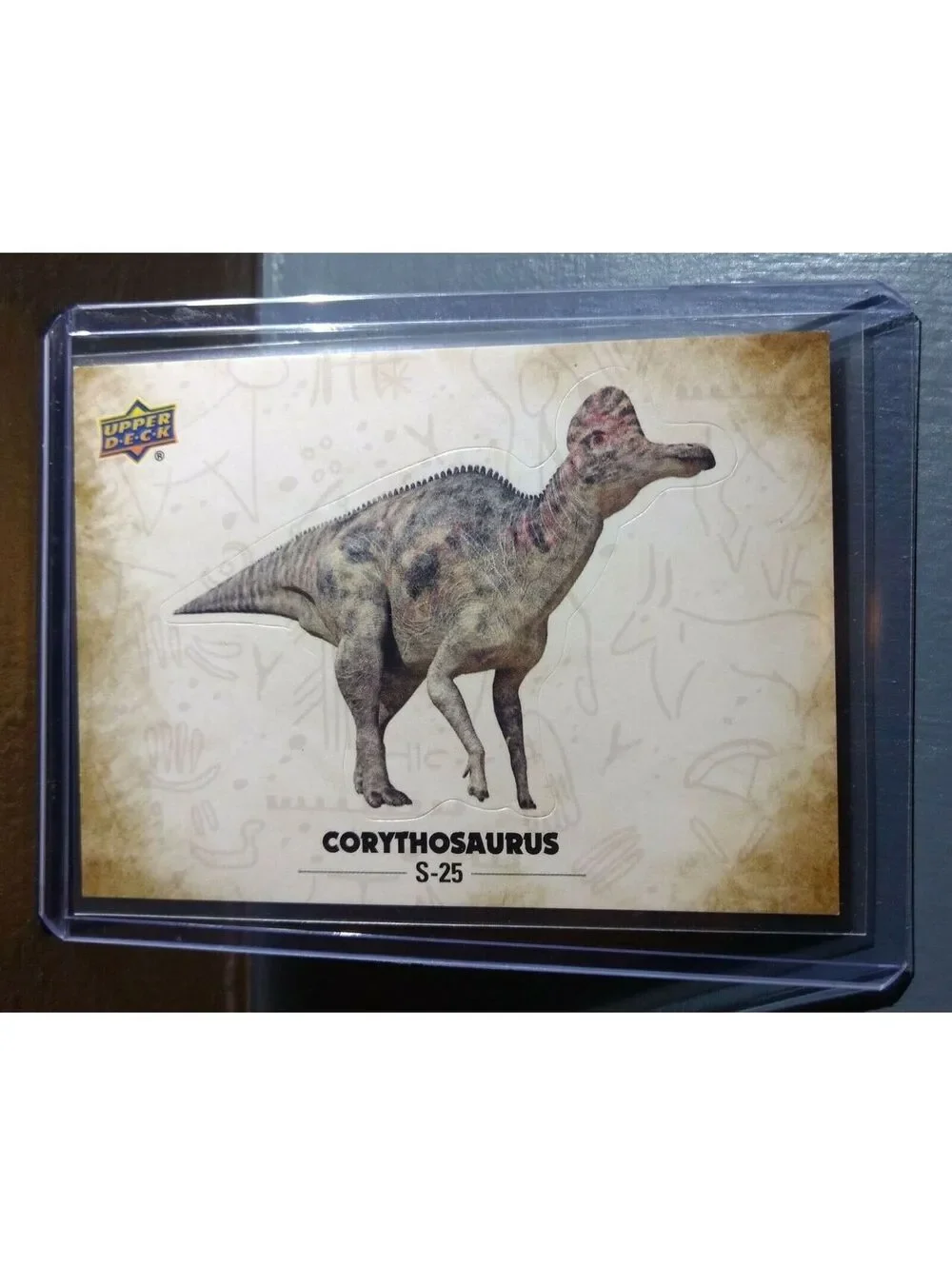 2015 Upper Deck Dinosaurs Corythosaurus #S-25 Trading Sticker Card